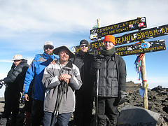 Team Armstrong at Uhuru Peak