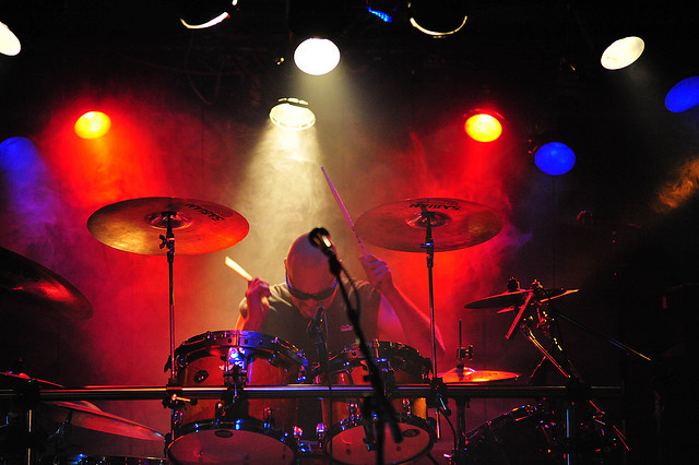 Mike Armstrong on the drums